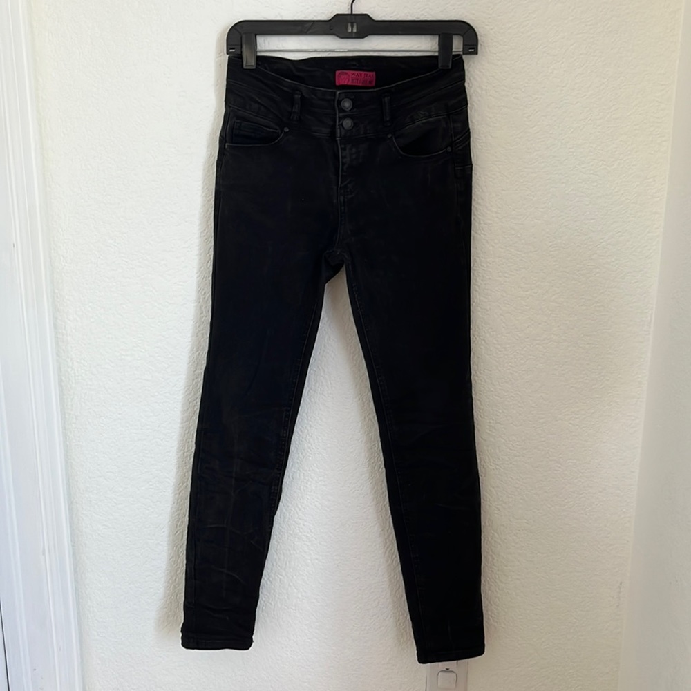 Wax Skinny Jean - Black Size 9 Women